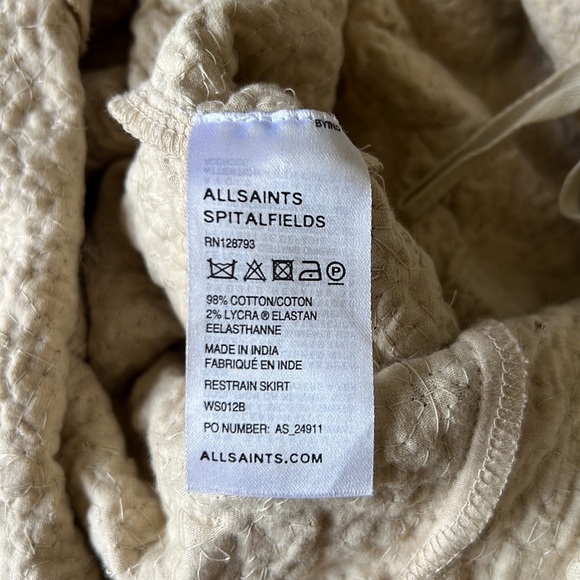 All Saints Of Spitalfields| gold embellished skirt US6 - Picture 8 of 11